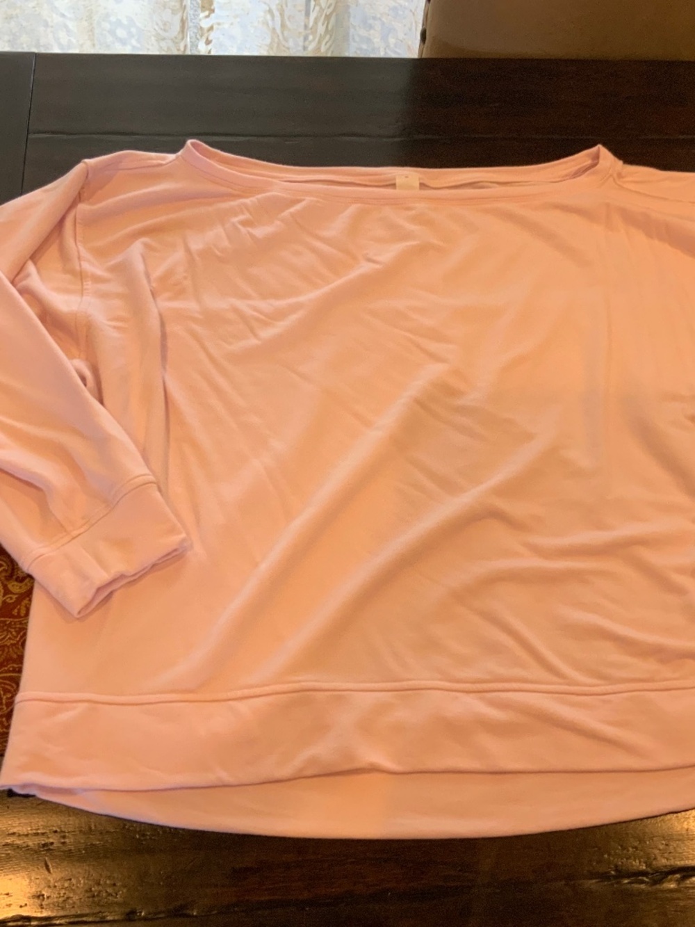 Lululemon Be Calm Boatneck oversized long sleeve shirt in blissful pink, size s,